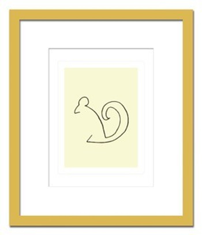 インテリアアート Pablo Picasso L'Ecureuil ヒモ付 AB-10663 店舗 カフェ ラウンジ ロビー ホテル 法人 kar-3097055s1の画像