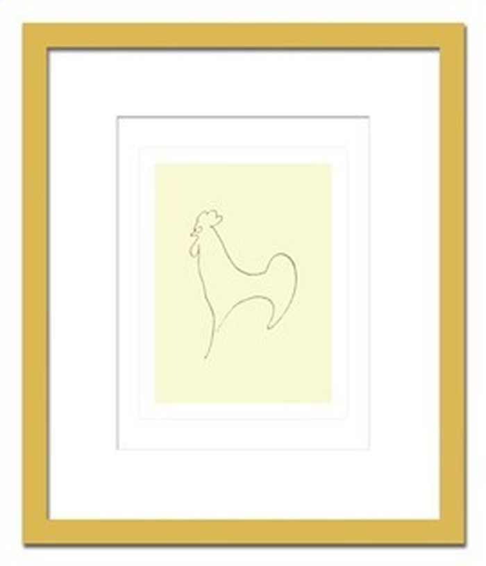 インテリアアート Pablo Picasso Coq Detail 1907 ヒモ付 AB-10666 店舗 カフェ ラウンジ ロビー ホテル 法人 kar-3097058s1の画像