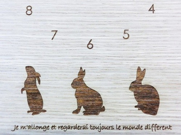 インテリアクロック Rabbit うさぎ ブラウン DC-1506 保証付 店舗 カフェ ラウンジ ロビー ホテル 法人 kar-3170941s2の画像