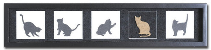 レクタングル インテリアアート Silence Cat ヨコ ブラック LR-1002 店舗 カフェ ラウンジ ロビー ホテル 法人 kar-4020102s1の画像