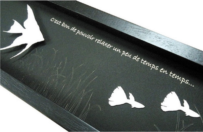 レクタングル インテリアアート Silence Wild Animal WH Bird ホワイト LR-3003 店舗 カフェ ラウンジ ロビー ホテル 法人 kar-4020263s3の画像