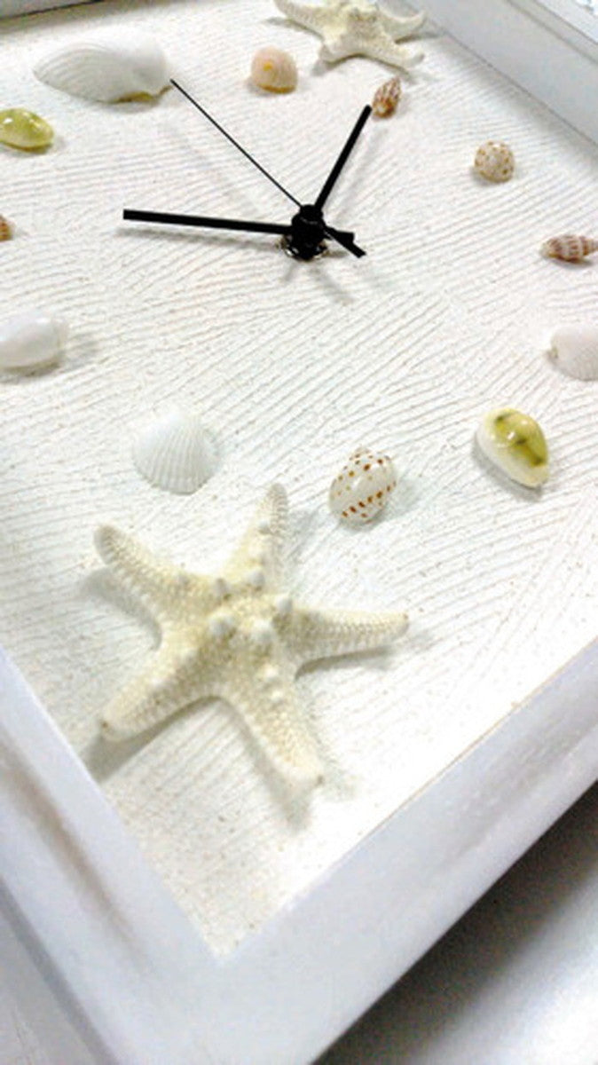 貝殻 掛け時計 シェルクロック アンティークホワイト DC-5001 保証付 店舗 カフェ ラウンジ ロビー ホテル 法人 kar-4534128s1の画像