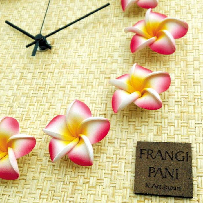 プルメリア 文字盤 掛け時計 掛時計 FrangiPani Clock2 プルメリア イエロー ブラウン FP-1010 保証付 店舗 カフェ ラウンジ ロビー ホテル 法人 kar-4534130s4の画像