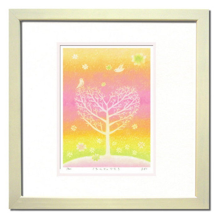 インテリアアート Ryo こころのかたち ジグレー版画 ヒモ付 RY-1020 店舗 カフェ ラウンジ ロビー ホテル 法人 kar-4534162s1の画像