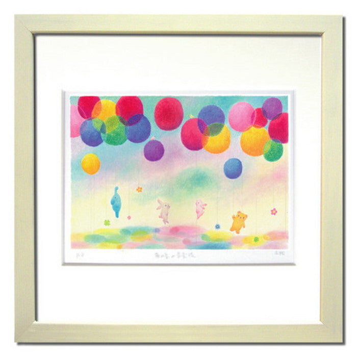 インテリアアート Ryo なないろ風船ドロップ ジグレー版画 ヒモ付 RY-1023 店舗 カフェ ラウンジ ロビー ホテル 法人 kar-4534165s1の画像