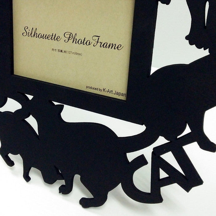 シルエットフォトフレーム Silhouette photoframe CAT2 ヨコ 置き掛け兼用 内窓 写真L判 カラー ブラック SF-2001 店舗 カフェ ラウンジ ロビー ホテル 法人 kar-4746386s1の画像