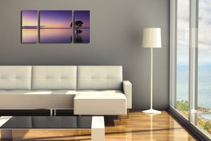 CANVAS ART キャンバスアート Sun set サンセット Lサイズ W1000×H500 3枚組 US-2008 店舗 カフェ ラウンジ ロビー ホテル 法人 kar-4999356s2の画像