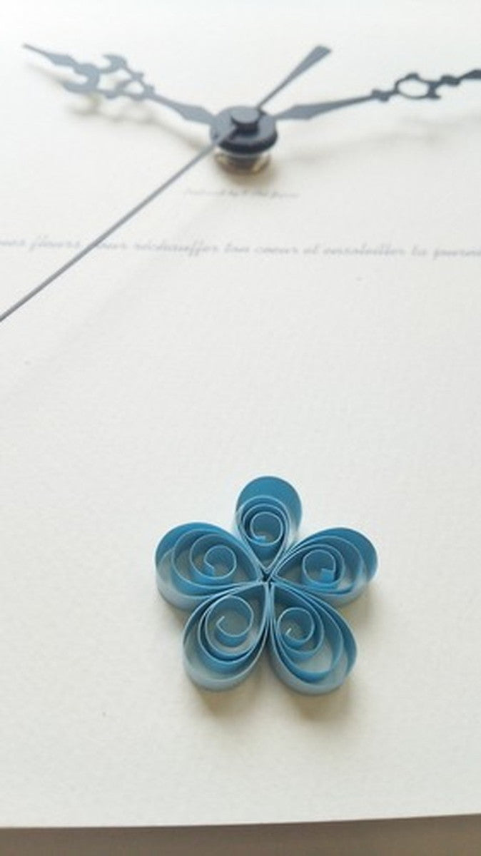 アートクラフト ペーパークイリング掛時計 Paper Quiling Clock フレームカラーナチュラル Blue PQ-1001 保証付 店舗 カフェ ラウンジ ロビー ホテル 法人 kar-5093207s1の画像