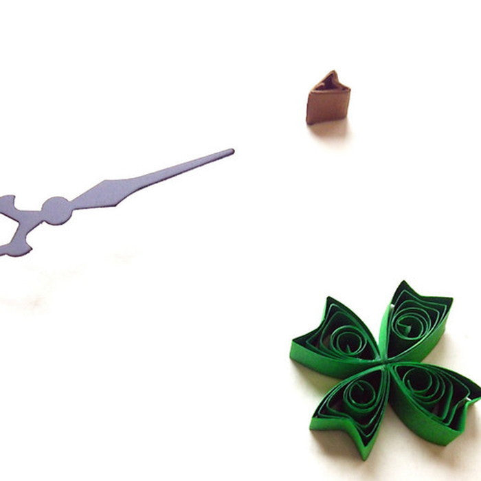 アートクラフト ペーパークイリング掛時計 Paper Quiling Clock フレームカラーナチュラル Green PQ-1003 保証付 店舗 カフェ ラウンジ ロビー ホテル 法人 kar-5093248s1の画像