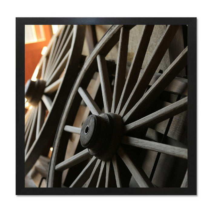 インテリアアート RAKUDECO ラクデコシリーズ 古車輪 ブラック RD-1008 店舗 カフェ ラウンジ ロビー ホテル 法人 kar-5620956s2の画像