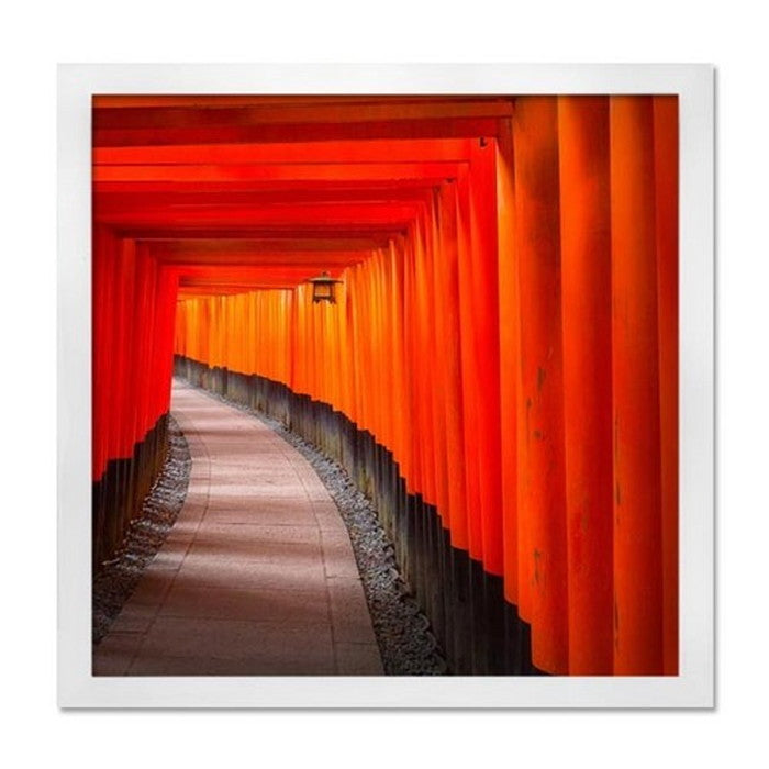 インテリアアート RAKUDECO ラクデコシリーズ 千本鳥居 ホワイト RD-1010 店舗 カフェ ラウンジ ロビー ホテル 法人 kar-5620957s1の画像