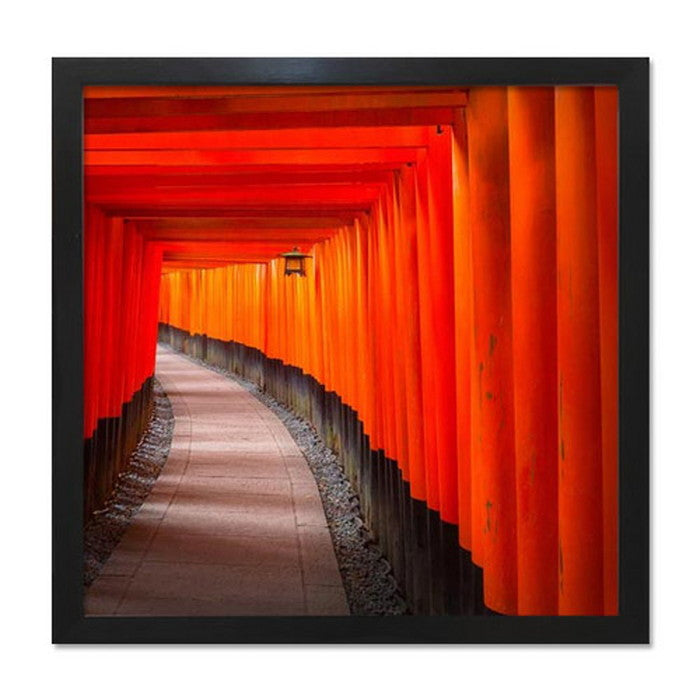 インテリアアート RAKUDECO ラクデコシリーズ 千本鳥居 ブラック RD-1010 店舗 カフェ ラウンジ ロビー ホテル 法人 kar-5620957s2の画像