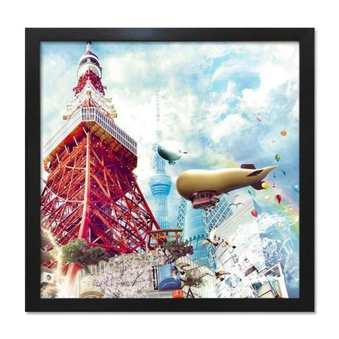 インテリアアート RAKUDECO ラクデコシリーズ 東京タワー ブラック RD-1013 店舗 カフェ ラウンジ ロビー ホテル 法人 kar-5620963s2の画像