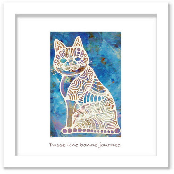 猫沢八郎 Hachiro Necozawa DRAWS CAT ヒモ付 NH-1002 200角 インテリア ミニアート 店舗 カフェ ラウンジ ロビー ホテル 法人 kar-5621004s1の画像