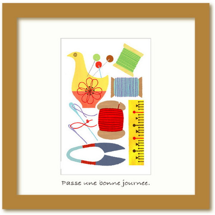 北欧テイスト インテリア ミニアート コレクション タカミヤユキコ 裁縫道具 ヒモ・丸棒スタンド付 TY-1017 店舗 カフェ ラウンジ ロビー ホテル 法人 kar-5621023s1の画像