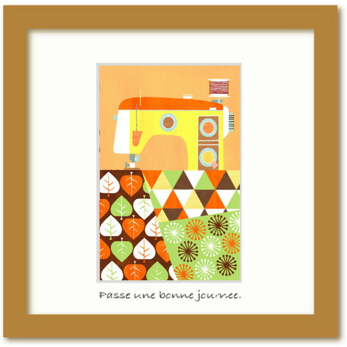 北欧テイスト インテリア ミニアート コレクション タカミヤユキコ ミシン ヒモ・丸棒スタンド付 TY-1018 店舗 カフェ ラウンジ ロビー ホテル 法人 kar-5621024s1の画像