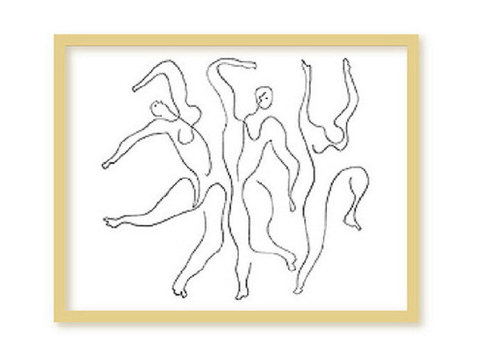 インテリアアート Pablo Picasso Etude pour Mercure 1924 ヒモ付 AB-10827 店舗 カフェ ラウンジ ロビー ホテル 法人 kar-6303631s1の画像