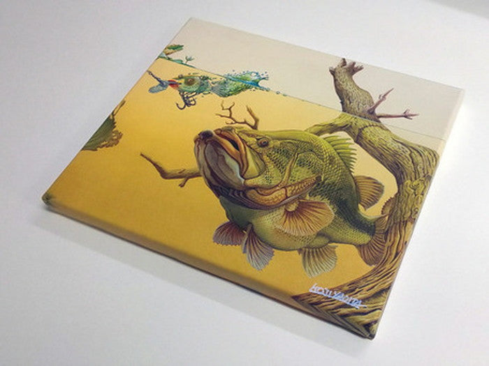 八百板浩司 ブラックバス5 CY-1005 直筆サイン入り キャンバスアート 店舗 カフェ ラウンジ ロビー ホテル 法人 kar-6828197S1の画像