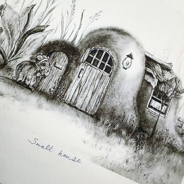 Atelier Flower Horizonプロデュース ジグレー版画 small house SA-3008 ヒモ付 店舗 カフェ ラウンジ ロビー ホテル 法人 kar-6829341S1の画像