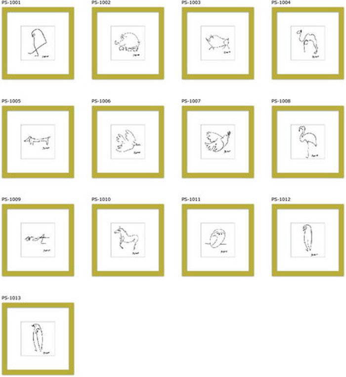 パブロ・ピカソ Pablo Picasso PS-1013NA-S フレームカラー ナチュラル Sサイズ 店舗 カフェ ラウンジ ロビー ホテル 法人 kar-7431934S1の画像