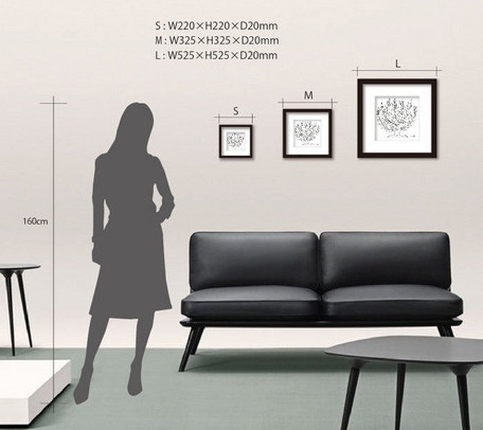 アンリ・マティス Henri Matisse Nu bleuII Blue Nude2 HM-3004WH Lサイズフレームカラー ホワイト 店舗 カフェ ラウンジ ロビー ホテル 法人 kar-7484899S10の画像