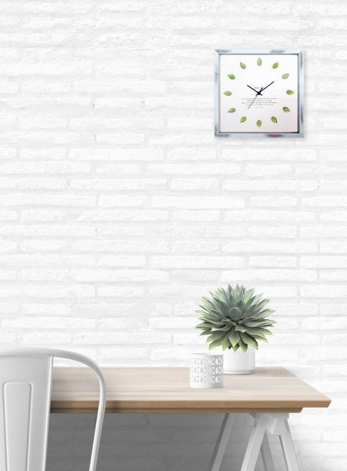 かわいいピレアの掛時計 Pilea Clock SV-2001 フレームカラー:アンティークホワイト 保証付 店舗 カフェ ラウンジ ロビー ホテル 法人 kar-9284146s1の画像