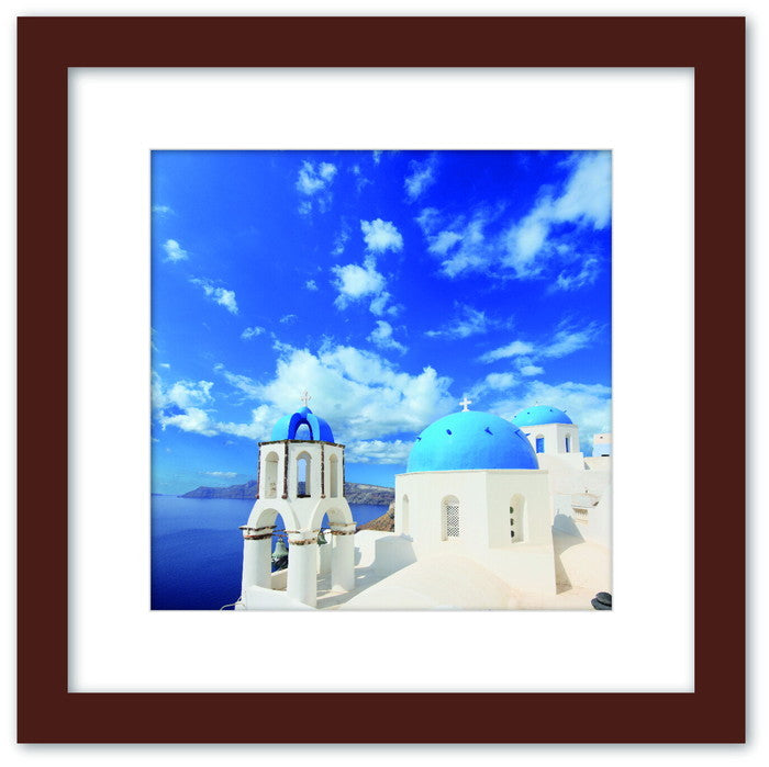 アートコレクション ホワイトアンドブルー 地中海 シリーズ WB-1001BR-M フレームカラー:ブラウン Mサイズ 店舗 カフェ ラウンジ ロビー ホテル 法人 kar-9525895s7の画像
