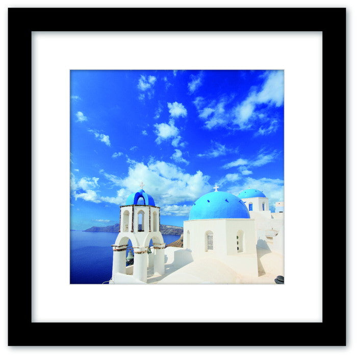 アートコレクション ホワイトアンドブルー 地中海 シリーズ WB-1001BK-M フレームカラー:ブラック Mサイズ 店舗 カフェ ラウンジ ロビー ホテル 法人 kar-9525895s8の画像