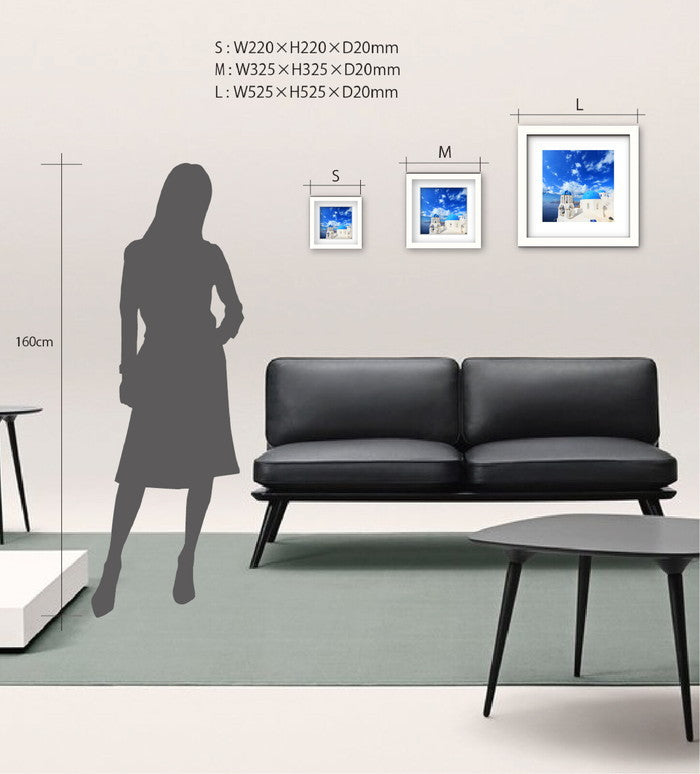 アートコレクション ホワイトアンドブルー 地中海 シリーズ WB-1002NA-L フレームカラー:ナチュラル Lサイズ 店舗 カフェ ラウンジ ロビー ホテル 法人 kar-9526095s10の画像