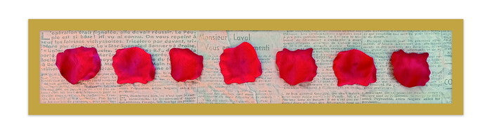 レクタングルアートL ペタレス・ド・ローズ・ルージュ Petales de rose Rouge RP-2001NA フレームカラー:ナチュラル 店舗 カフェ ラウンジ ロビー ホテル 法人 kar-9945825s2の画像