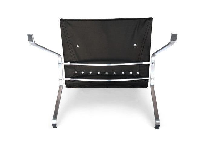 【即納】ポール・ケアホルム PK22 ラウンジチェア ブラック レザー 本革 保証付 e-comfort デザイナーズ ジェネリック家具 リプロダクト kwg-ch4062aの画像