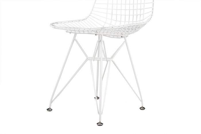 DKR ワイヤーチェア スチール クロームメッキ ブラック ホワイト W45xD51xH86 sh45 e-comfort デザイナーズ ジェネリック家具 リプロダクト kwg-ch7171aの画像