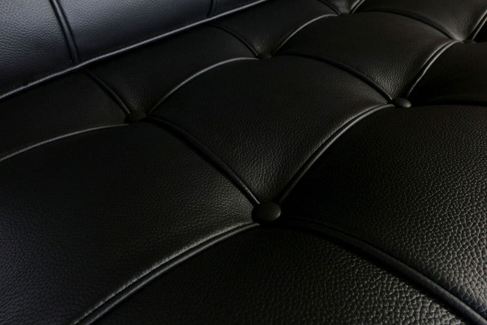 【即納】ミース・ファン・デル・ローエ バルセロナチェア ブラック レザー 本革 保証付 e-comfort デザイナーズ ジェネリック家具 リプロダクト kwg-ch8002aの画像