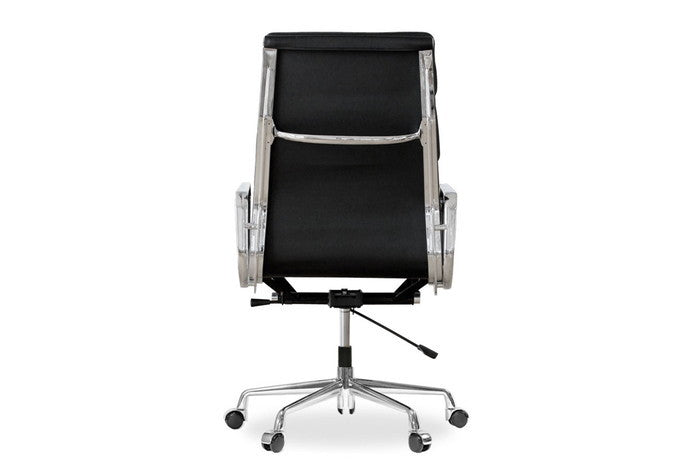 【即納】チャールズ&レイ・イームズ アルミナムチェア ハイソフトパッド PUレザー キャスター グライズ 保証付 e-comfort デザイナーズ ジェネリック家具 リプロダクト kwg-chea07hsc-puの画像