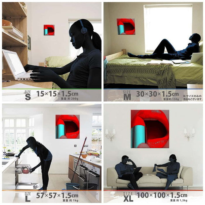 ガールズ モチーフ SEXY XLサイズ 100cm×100cm アートパネル ファブリックパネル アートボード 壁掛け 日本製 ラッピング付き 店舗 カフェ ラウンジ ロビー ホテル 法人 lib-ccc-0007-xlの画像