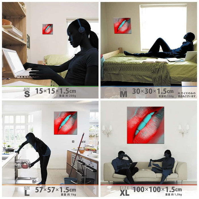 ガールズ モチーフ SEXY XLサイズ 100cm×100cm アートパネル ファブリックパネル アートボード 壁掛け 日本製 ラッピング付き 店舗 カフェ ラウンジ ロビー ホテル 法人 lib-ccc-0008-xlの画像