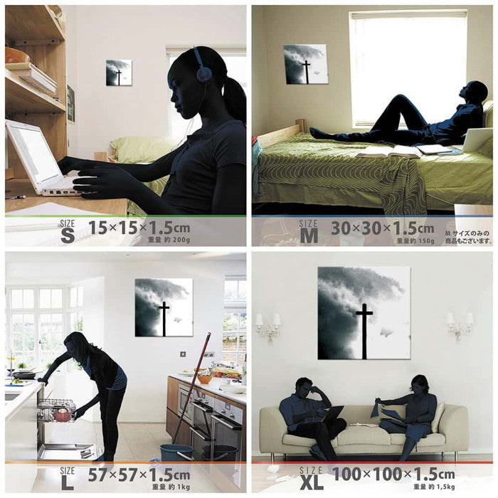 cruce co. クルーチェ・アンド・コー Lサイズ 57cm×57cm アートパネル ファブリックパネル アートボード 壁掛け 日本製 ラッピング付き 店舗 カフェ ラウンジ ロビー ホテル 法人 lib-cru-0009-lの画像