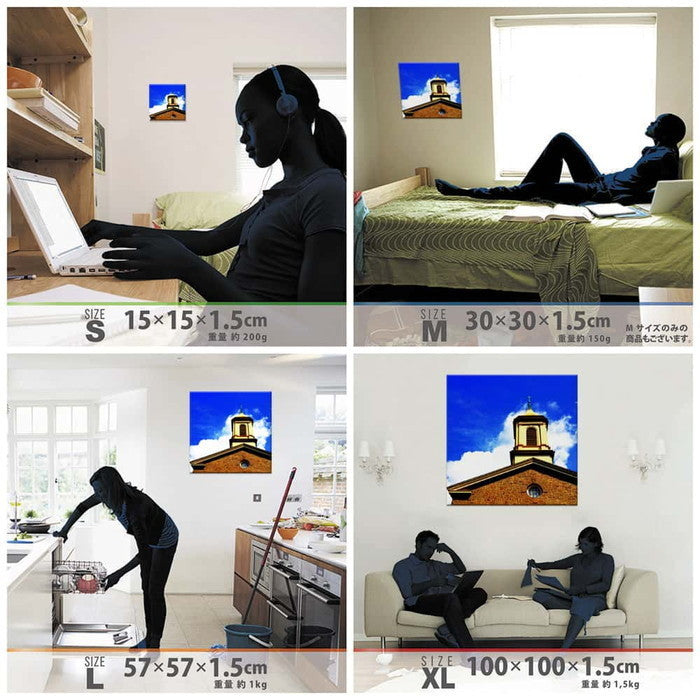 cruce co. クルーチェ・アンド・コー XLサイズ 100cm×100cm アートパネル ファブリックパネル アートボード 壁掛け 日本製 ラッピング付き 店舗 カフェ ラウンジ ロビー ホテル 法人 lib-cru-0031-xlの画像