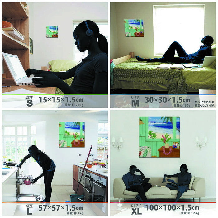 HILO KUME ヒロクメ hrk-0001 Lサイズ 57cm×57cm アートパネル ファブリックパネル アートボード 壁掛け 日本製 ラッピング付き 店舗 カフェ ラウンジ ロビー ホテル 法人 lib-hrk-0001-lの画像