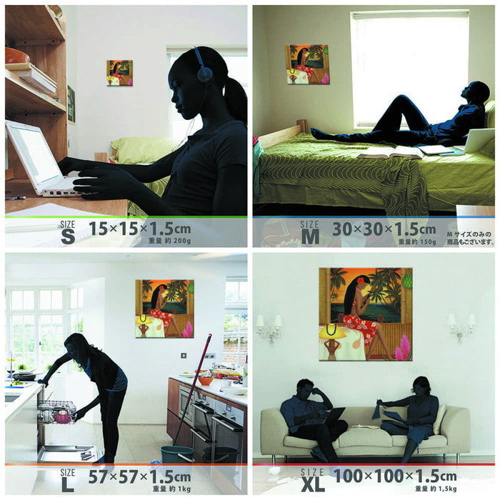 HILO KUME ヒロクメ hrk-0003 Lサイズ 57cm×57cm アートパネル ファブリックパネル アートボード 壁掛け 日本製 ラッピング付き 店舗 カフェ ラウンジ ロビー ホテル 法人 lib-hrk-0003-lの画像