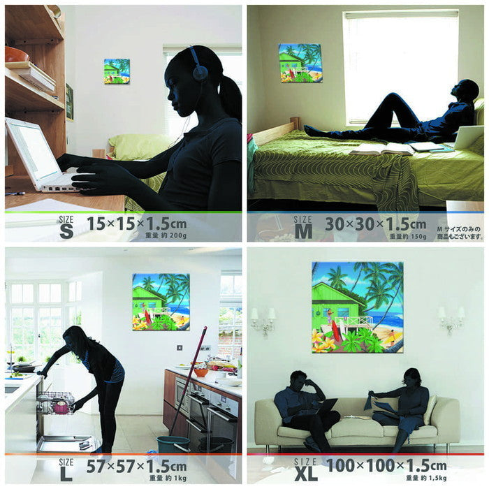 HILO KUME ヒロクメ hrk-0008 Sサイズ 15cm×15cm アートパネル ファブリックパネル アートボード 壁掛け 日本製 ラッピング付き 店舗 カフェ ラウンジ ロビー ホテル 法人 lib-hrk-0008-sの画像