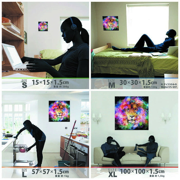 Galaxy Graphics ket-0001 Mサイズ 30cm×30cm アートパネル ファブリックパネル アートボード 壁掛け 日本製 ラッピング付き 店舗 カフェ ラウンジ ロビー ホテル 法人 lib-ket-0001-mの画像