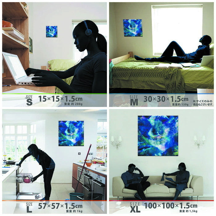 Galaxy Graphics ket-0002 Sサイズ 15cm×15cm アートパネル ファブリックパネル アートボード 壁掛け 日本製 ラッピング付き 店舗 カフェ ラウンジ ロビー ホテル 法人 lib-ket-0002-sの画像