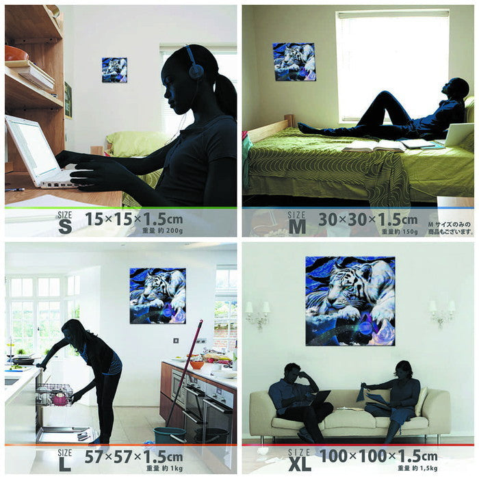 Galaxy Graphics ket-0005 XLサイズ 100cm×100cm アートパネル ファブリックパネル アートボード 壁掛け 日本製 ラッピング付き 店舗 カフェ ラウンジ ロビー ホテル 法人 lib-ket-0005-xlの画像