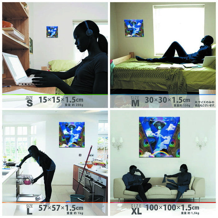 Galaxy Graphics ウォールデコ ket-0006 XLサイズ 100cm×100cm アートパネル ファブリックパネル アートボード 壁掛け 日本製 ラッピング付き 店舗 カフェ ラウンジ ロビー ホテル 法人 lib-ket-0006-xlの画像