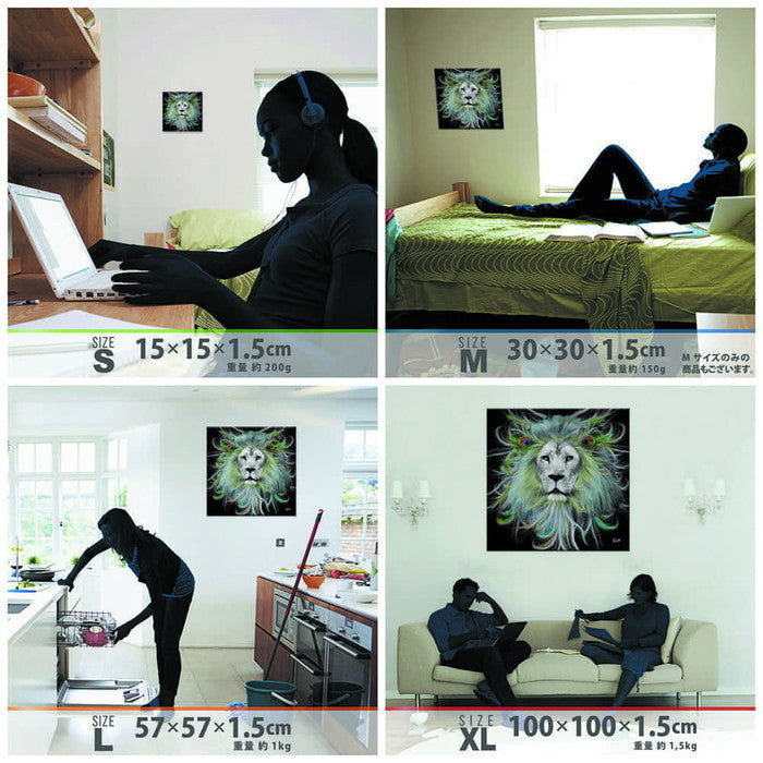 Galaxy Graphics ket-0007 Sサイズ 15cm×15cm アートパネル ファブリックパネル アートボード 壁掛け 日本製 ラッピング付き 店舗 カフェ ラウンジ ロビー ホテル 法人 lib-ket-0007-sの画像