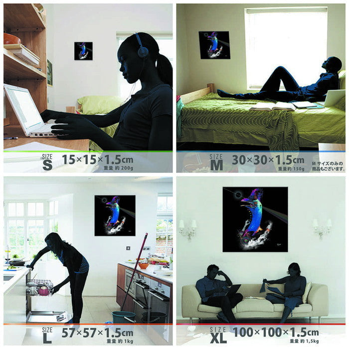 Galaxy Graphics ket-0008 XLサイズ 100cm×100cm アートパネル ファブリックパネル アートボード 壁掛け 日本製 ラッピング付き 店舗 カフェ ラウンジ ロビー ホテル 法人 lib-ket-0008-xlの画像