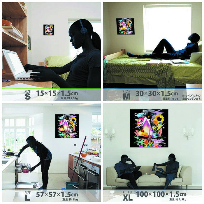 Galaxy Graphics ket-0010 XLサイズ 100cm×100cm アートパネル ファブリックパネル アートボード 壁掛け 日本製 ラッピング付き 店舗 カフェ ラウンジ ロビー ホテル 法人 lib-ket-0010-xlの画像