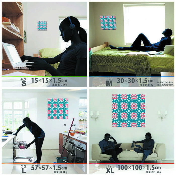 Kinpro design 北欧 Mサイズ 30cm×30cm アートパネル ファブリックパネル アートボード 壁掛け 日本製 ラッピング付き 店舗 カフェ ラウンジ ロビー ホテル 法人 lib-kpr-0006-mの画像