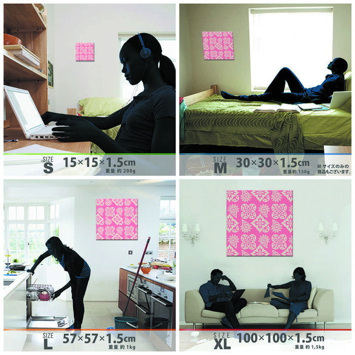 Kinpro design 北欧 Sサイズ 15cm×15cm アートパネル ファブリックパネル アートボード 壁掛け 日本製 ラッピング付き 店舗 カフェ ラウンジ ロビー ホテル 法人 lib-kpr-0007-sの画像
